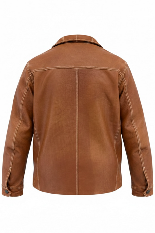 Brown Leather Welding Jacket