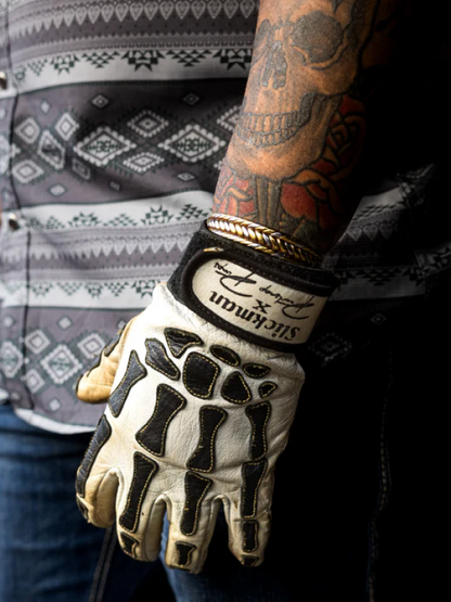 Slickman X Pearlsnap Pimps Skeleton Tig Welding Glove