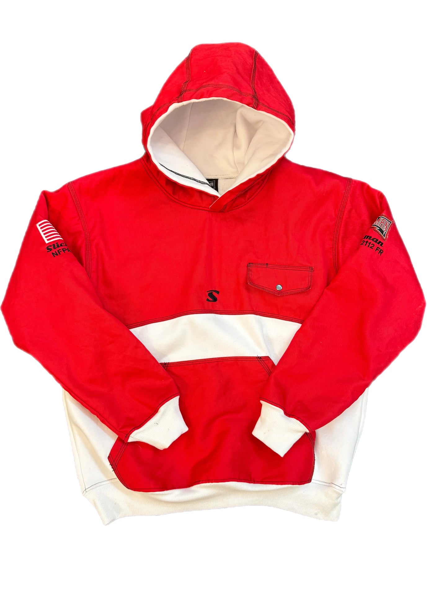 Slickman Red/White FR Dual Layer Hoodie