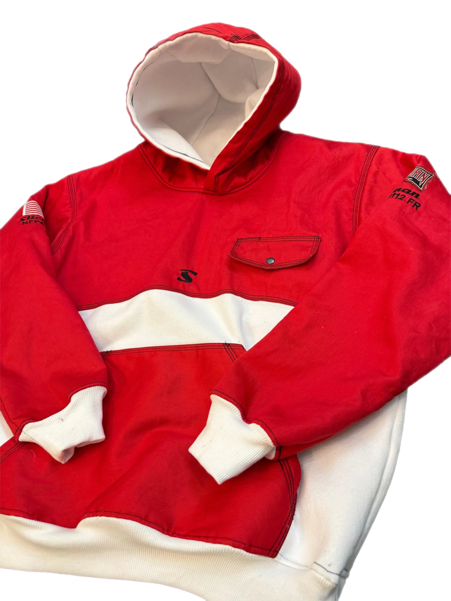 Slickman Red/White FR Dual Layer Hoodie