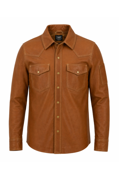 Brown Leather Welding Jacket