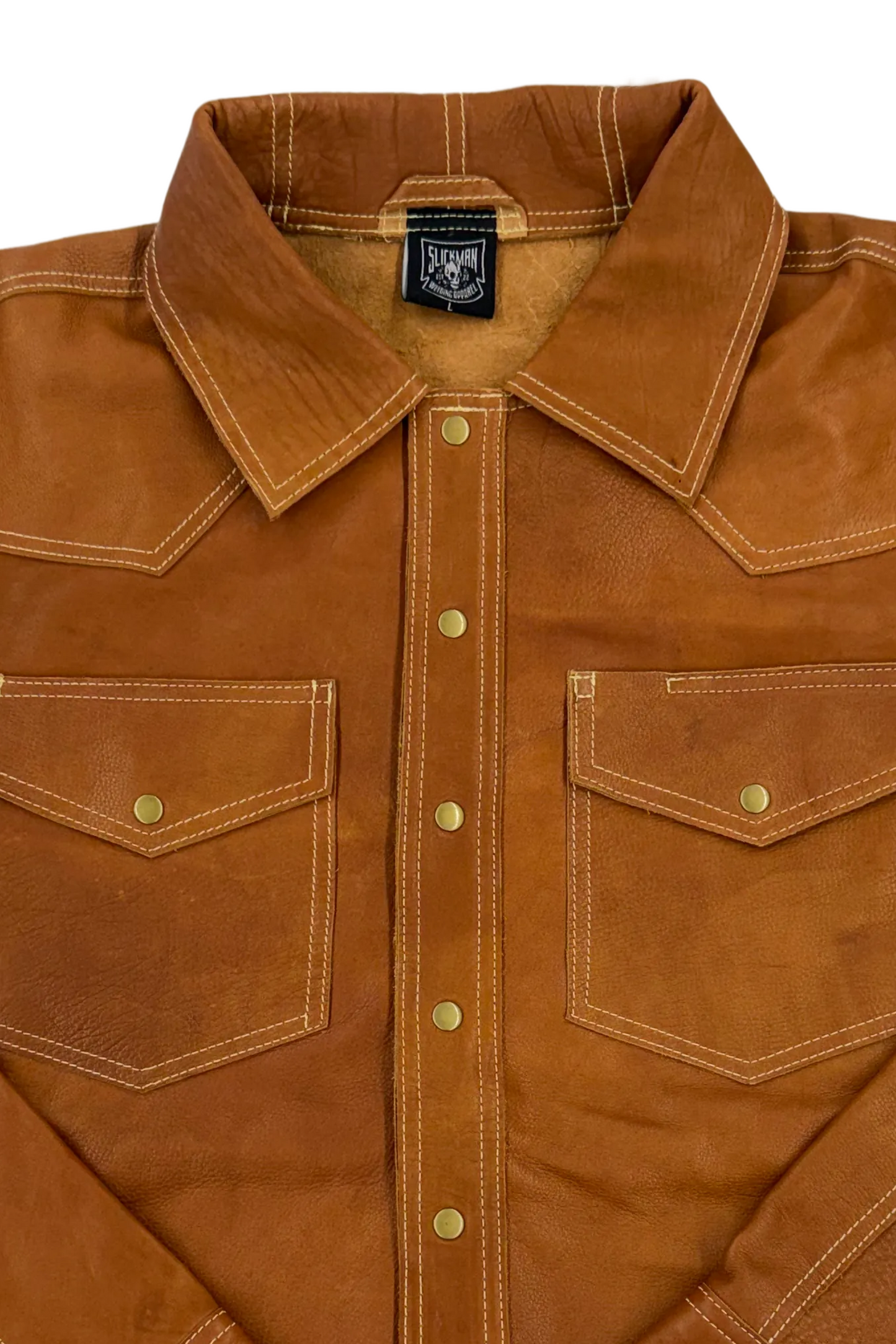 Brown Leather Welding Jacket