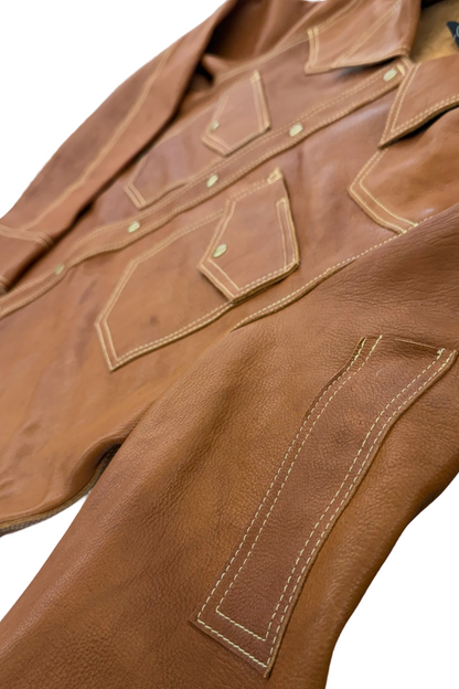 Brown Leather Welding Jacket